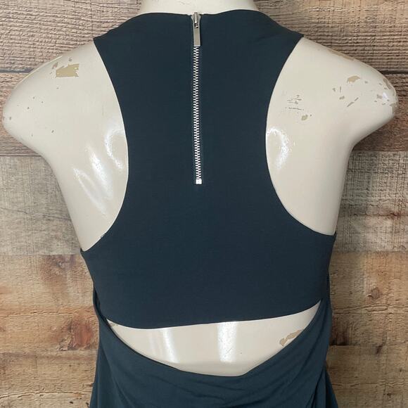 Elizabeth and James Talisa Dress Green Sleeveless Draped Open Back Size Small - Picture 9 of 14